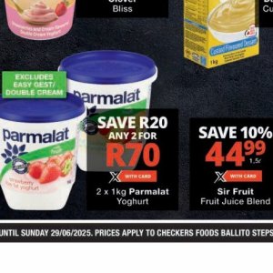 Yoghurt at Checkers