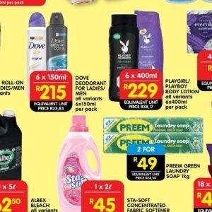 Deodorant dove  at Shoprite