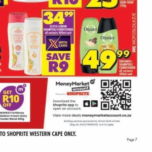 Shampoo at Shoprite
