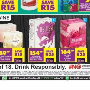 Wine at Shoprite