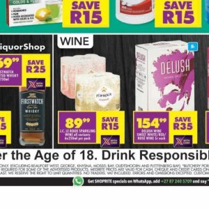 Wine at Shoprite