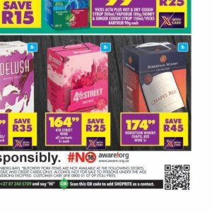 Wine at Shoprite