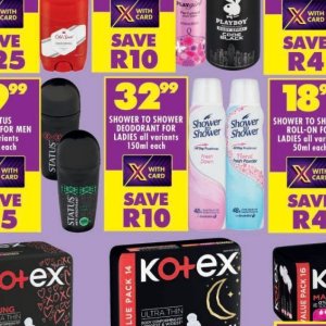 Deodorant at Shoprite
