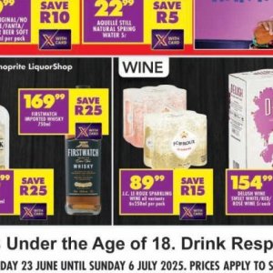 Wine at Shoprite