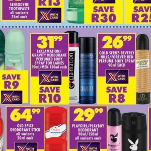 Body spray at Shoprite