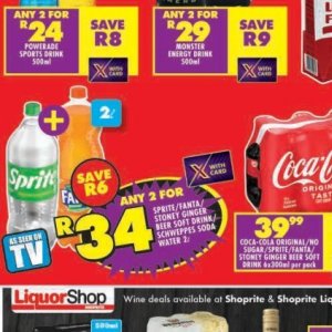 Fizzy drink at Shoprite
