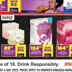 Wine at Shoprite