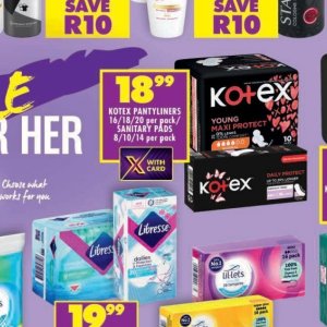 Sanitary pads libresse  at Shoprite