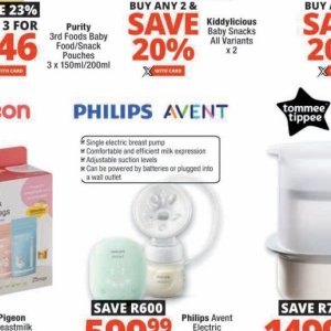 Breast pump at Checkers