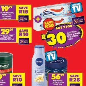 Toothpaste aquafresh  at Shoprite