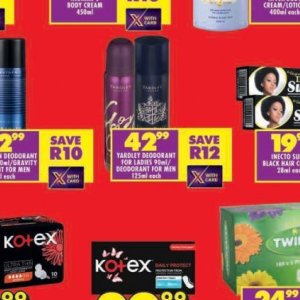 Deodorant at Shoprite