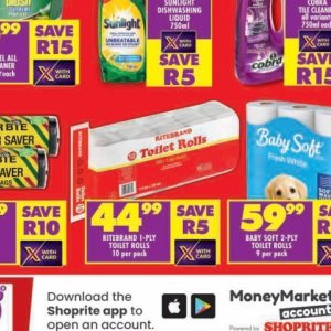 Toilet rolls at Shoprite