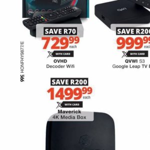 Digital TV decoder at Checkers Hyper