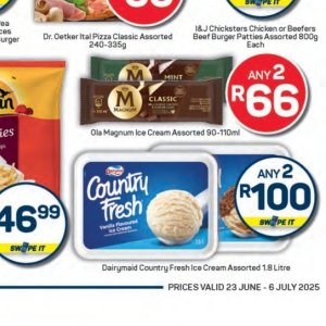 Ice cream at Pick n Pay Hyper