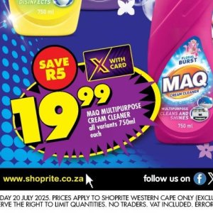 Cream at Shoprite