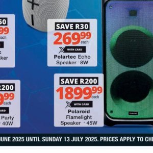 Speaker at Checkers Hyper