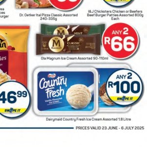 Ice cream at Pick n Pay Hyper
