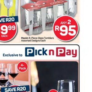 Glass at Pick n Pay Hyper