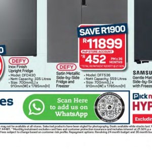 Refrigerator at Pick n Pay Hyper