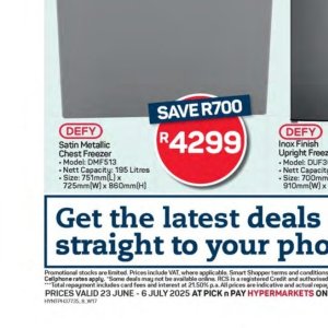 Freezer at Pick n Pay Hyper