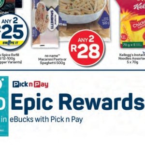 Pasta at Pick n Pay Hyper