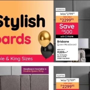 Headboard at Bradlows/Morkels