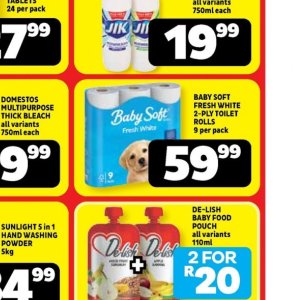 Toilet rolls at Usave