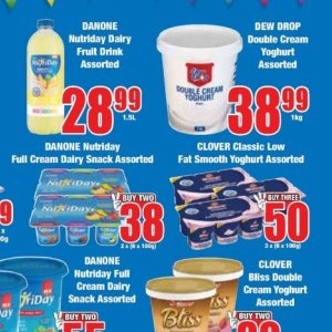 Yoghurt danone  at Boxer Superstores