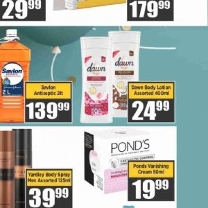 Body lotion at Big save