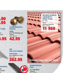 Roof tiles at Cashbuild
