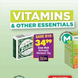 Vitamins at Shoprite