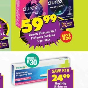 Condoms durex  at Shoprite
