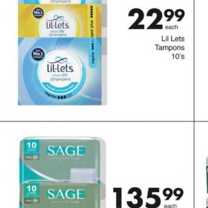 Tampons at Save Hyper