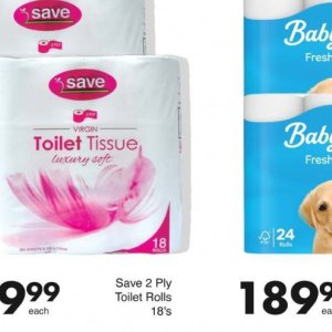 Toilet rolls at Save Hyper