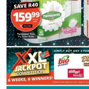 Toilet rolls at Checkers