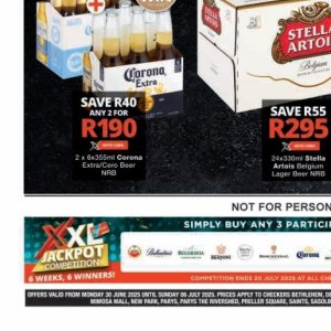 Beer corona  at Checkers