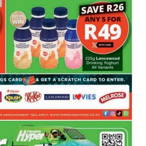 Yoghurt at Checkers
