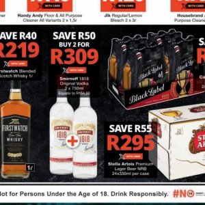 Vodka smirnoff  at Checkers Hyper