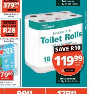 Toilet rolls at Checkers