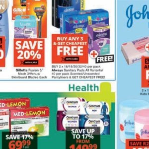 Sanitary pads at Checkers