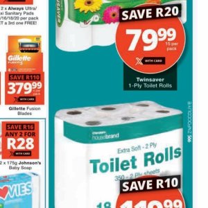 Toilet rolls at Checkers