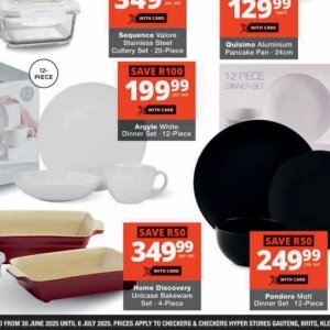 Dinner set at Checkers