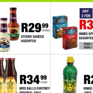Sauces at Take n Pay