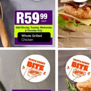 Grilled chicken at Take n Pay