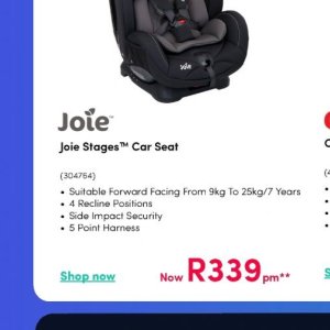 Car seat at Teljoy
