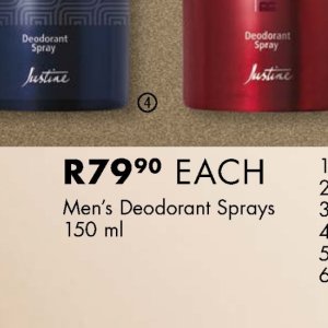 Deodorant at Justine