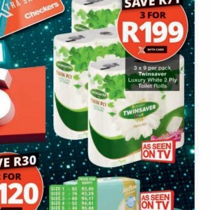 Toilet rolls at Checkers