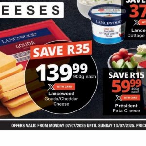 Cheddar at Checkers