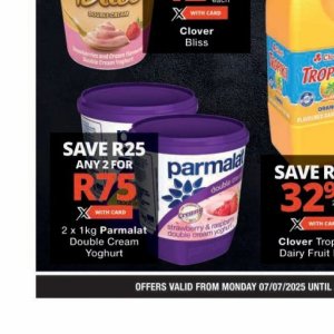 Yoghurt at Checkers