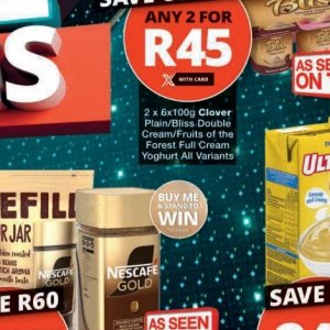 Yoghurt danone  at Checkers